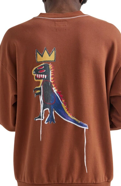 Shop Lee X Basquiat Cotton Graphic Sweatshirt In Nutshell
