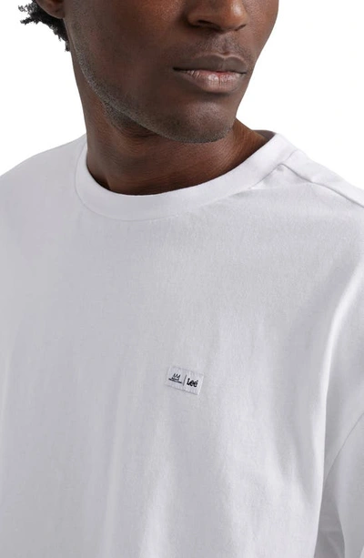 Shop Lee X Basquiat Long Sve Cotton Graphic T-shirt In White