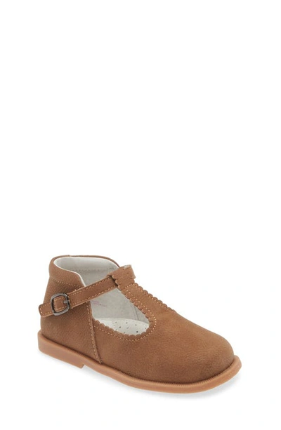 L'amour Kids' Louise T-strap Shoe In Chestnut