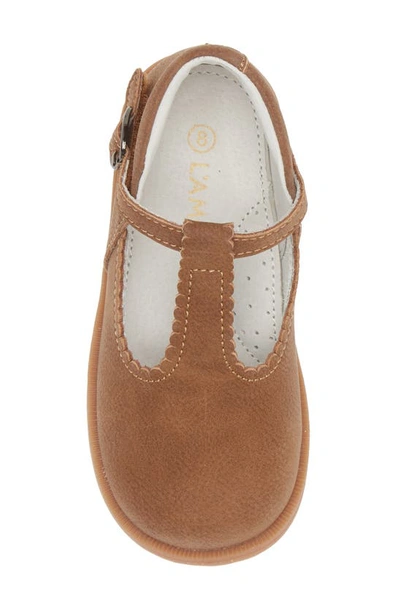 L'amour Kids' Louise T-strap Shoe In Chestnut