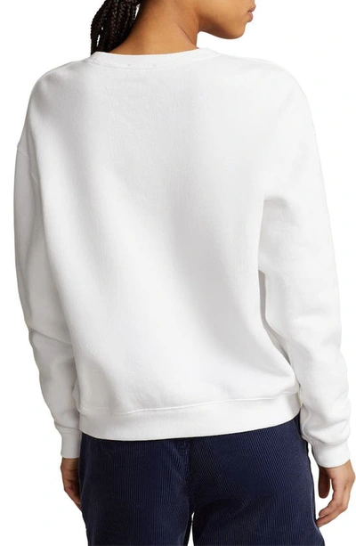 Shop Polo Ralph Lauren Arctic Fleece Sweatshirt In White