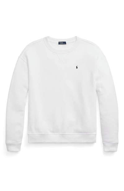 Polo Ralph Lauren Round Collar And Long-sleeved T-shirt In White