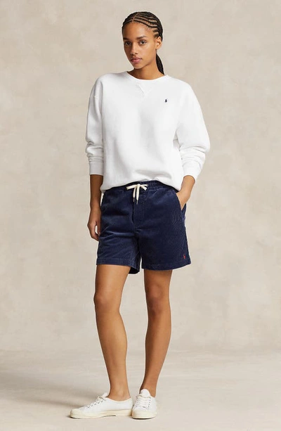 Polo Ralph Lauren Round Collar And Long-sleeved T-shirt In White