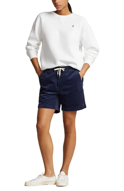 Polo Ralph Lauren Round Collar And Long-sleeved T-shirt In White