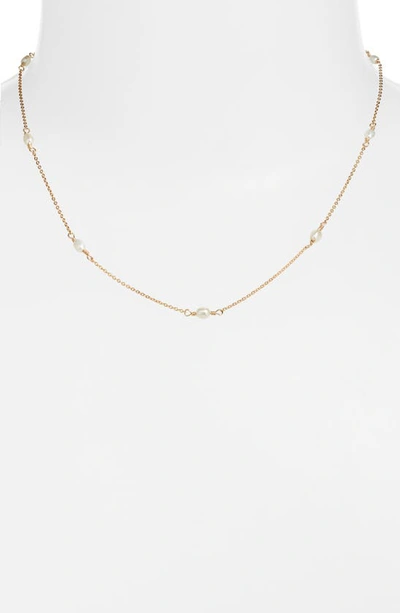 Shop Set & Stones Madeline Freshwater Pearl Station Necklace In Gold