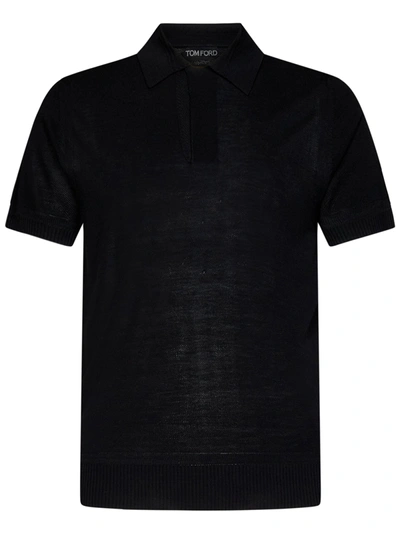 Shop Tom Ford Polo Shirt In Nero