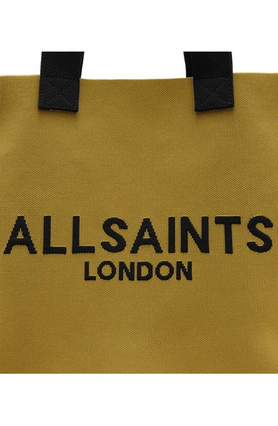 Allsaints Womens Sap Green Izzy Logo-print Recycled-polyester Tote Bag In Sap Green