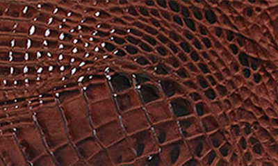 Shop Brahmin Caroline Croc Embossed Leather Satchel In Pecan Melbourne