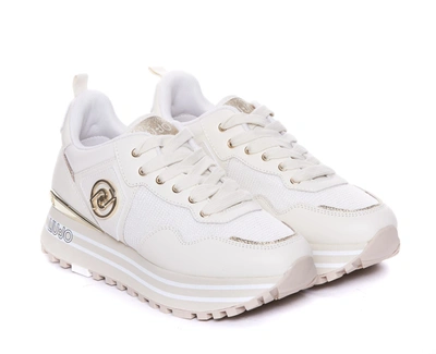 Shop Liu •jo Liu Jo Sneakers In Bianco