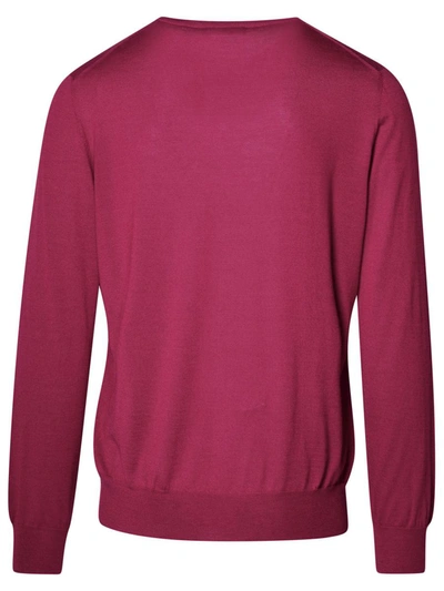 Shop Gran Sasso Burgundy Cashmere Blend Sweater In Bordeaux