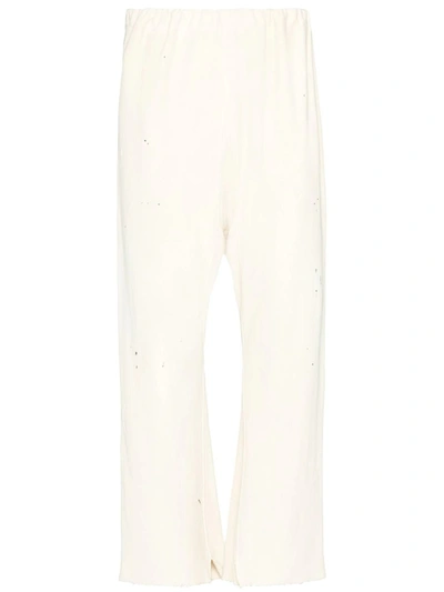 Shop Maison Margiela Trackpants With Cut-out Detail In Nude & Neutrals