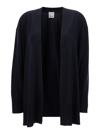 Shop Allude Blue Open Cardigan With Long Sleeves In Wool Woman