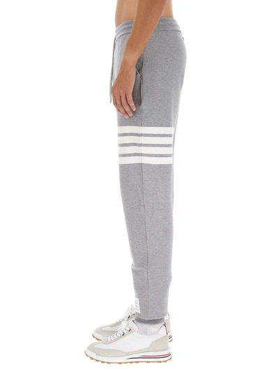Shop Thom Browne 4bar Stripe Print Jogging Pants In Grey