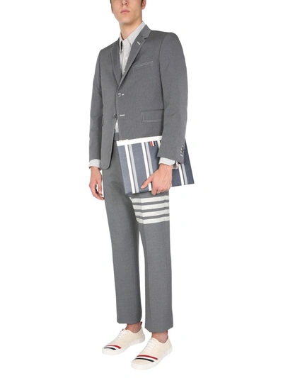 Shop Thom Browne Classic Pants With Martingale In Grey