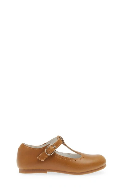 L'amour Kids' Eleanor T-strap Shoe In Camel