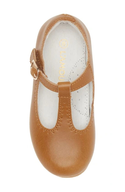 L'amour Kids' Eleanor T-strap Shoe In Camel