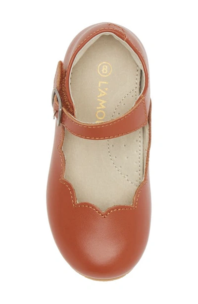 Shop L'amour Kids' Sonia Mary Jane Flat In Cognac