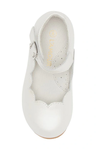 Shop L'amour Kids' Sonia Mary Jane Flat In White