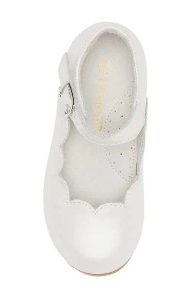 L'amour Kids' Sonia Mary Jane Flat In White