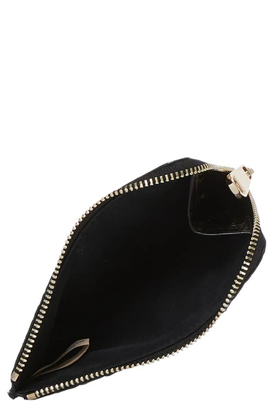 Brahmin Lennon Croc Embossed Leather Card Case In Black