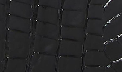 Shop Brahmin Lennon Croc Embossed Leather Card Case In Black