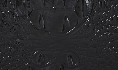 Shop Brahmin Melinda Croc Embossed Leather Bucket Bag In Black