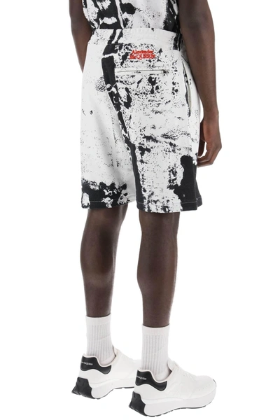 Shop Alexander Mcqueen Fold Print Sweat Shorts
