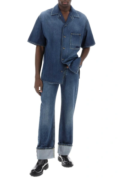 Shop Alexander Mcqueen Straight Fit Jeans In Selvedge Denim