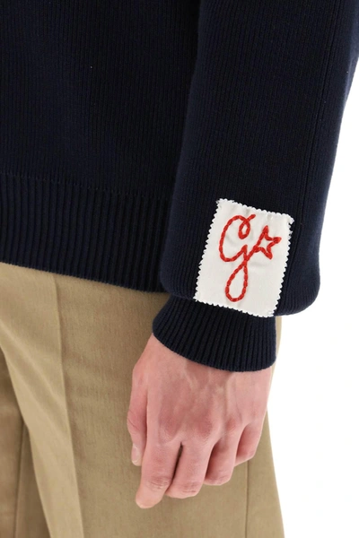 Shop Golden Goose Davis Cotton Sweater With Logo