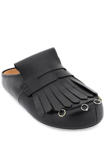 Shop Marni Leather Clogs With Bangs And Piercings