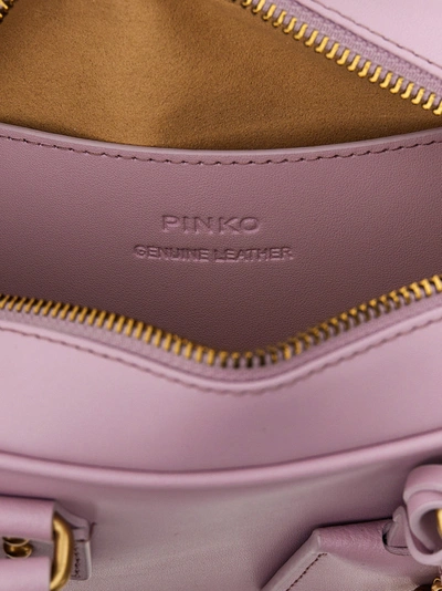 Shop Pinko Bowling Bag Hand Bags Purple
