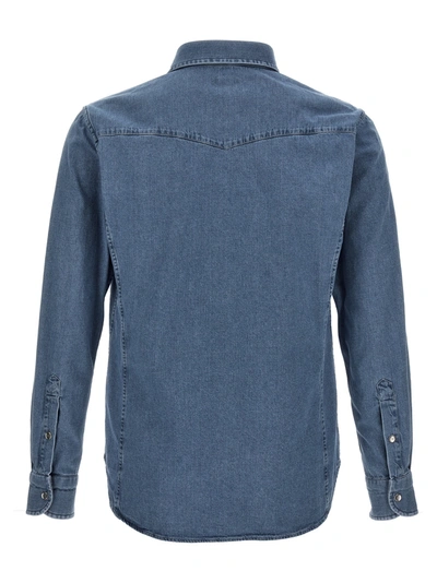 Shop Tom Ford Denim Shirt Shirt, Blouse Blue