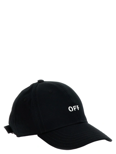 Shop Off-white Drill Off Stamp Hats White/black