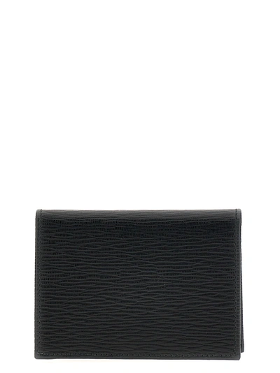 Shop Ferragamo Gancini Wallets, Card Holders Black