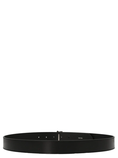 Shop Tom Ford Logo Buckle Belt Belts Black