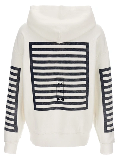 Shop Dolce & Gabbana Marine Print Hoodie Sweatshirt Multicolor