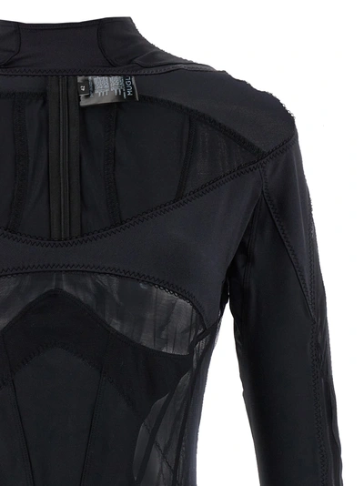 Shop Mugler Multi-layer Lingerie Underwear, Body Black