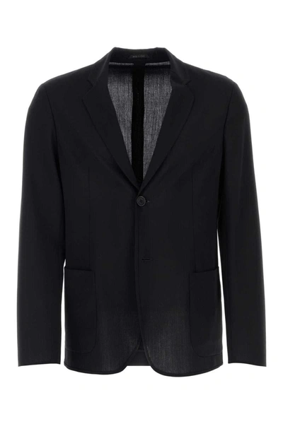Shop Giorgio Armani Jackets And Vests In Blue
