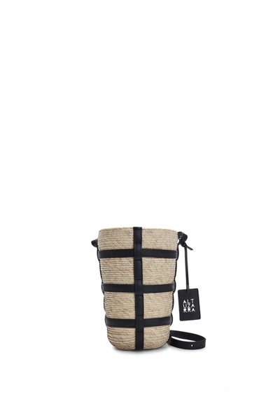 Shop Altuzarra 'watermill' Bag Bucket In Natural/black