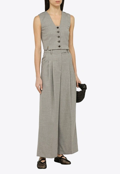 Shop By Malene Birger Betta Fitted Vest Top In Gray
