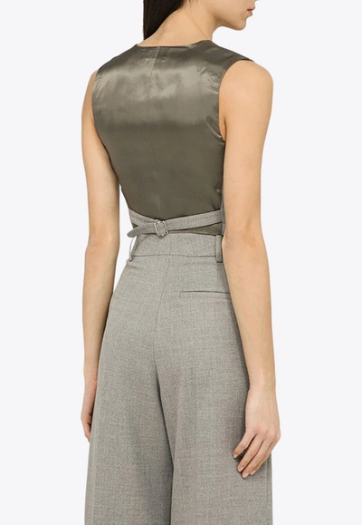 Shop By Malene Birger Betta Fitted Vest Top In Gray