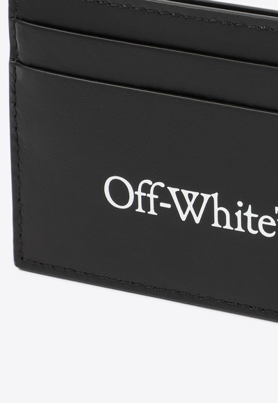 Shop Off-white Bookish Leather Cardholder In Black