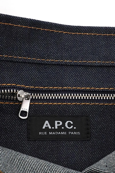 Shop Apc A.p.c. Axel Small Denim Tote Bag