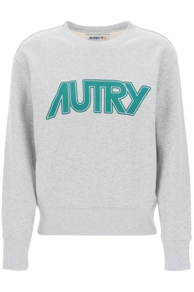 Shop Autry Sweatshirt With Maxi Logo Print