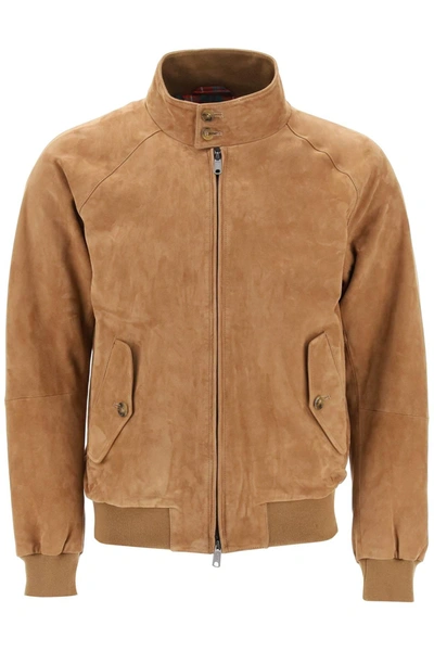 Shop Baracuta Harrington G9 Suede Leather Jacket