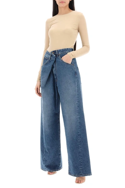 Shop Darkpark 'ines' Baggy Jeans With Folded Waistband