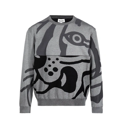 Shop Kenzo Abstract Tiger Print Sweatshirt