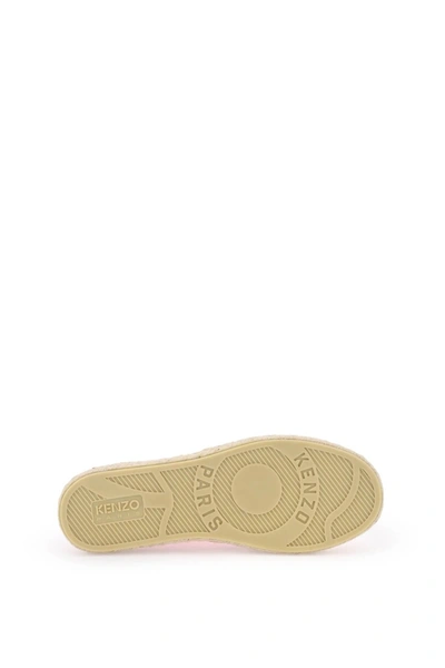 Shop Kenzo Canvas Espadrilles With Logo Embroidery