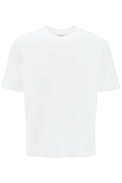 Shop Lanvin Embroidered Logo T Shirt