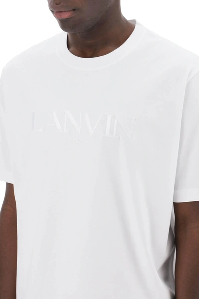 Shop Lanvin Embroidered Logo T Shirt